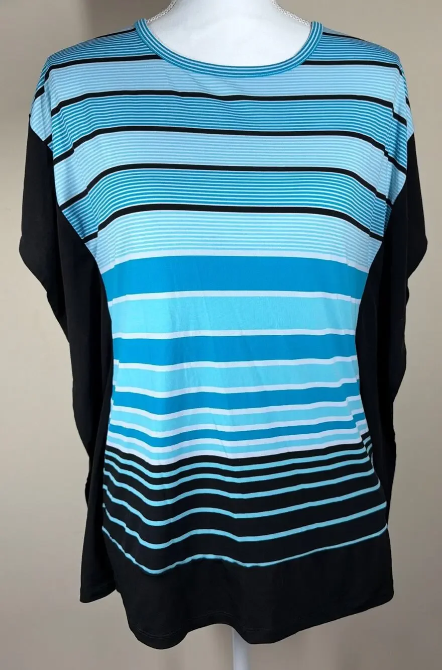 Michael‎ Kors Blue and Black Short Sleeve Shirt Size S